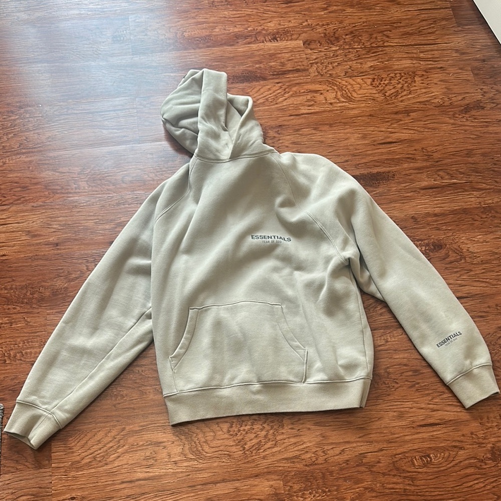 Essentials Gray Sweatshirt Cozy Cotton Hoodie